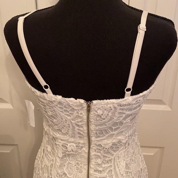 Charlotte Russe | mid dress | lace | white | xsmall - Picture 5 of 7